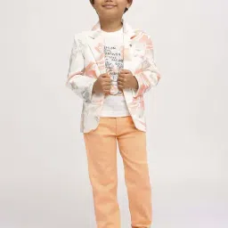 Kids Island Boys Orange Printed Full Sleeves Clothing Set-image-6