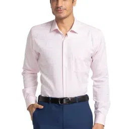 Park Avenue Pink Slim Fit Checks Shirt-picture-19