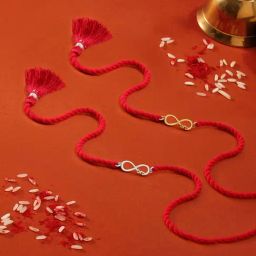 Zavya Eternal Bond Gold & Rhodium-Plated 925 Sterling Silver Bro Rakhi Combo-image-92