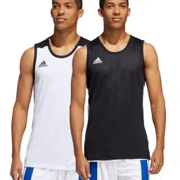 Adidas 3G SPEE REV JRS Black Regular Fit Basketball Reversible T-Shirt-image-86