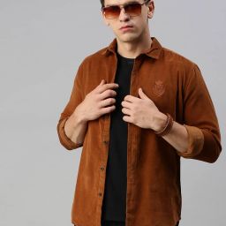 showoffff SHOWOFF Camel Brown Regular Fit Shacket image 3