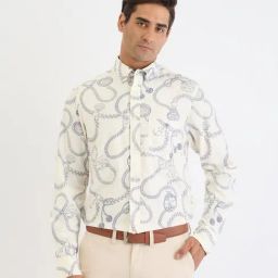 GANT Cream Regular fit Printed Shirt-picture-14