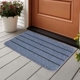 Saral Home Sky Blue Polyester 1083 GSM Door Mat - Set of 1-image-63