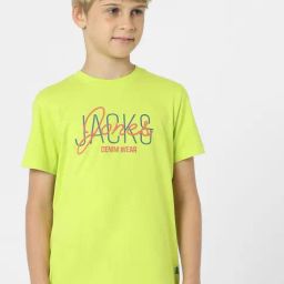 Jack & Jones Junior Neon Green Graphic Print T-Shirt-picture-48