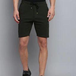 SHOWOFF Olive Regular Fit Shorts-picture-24