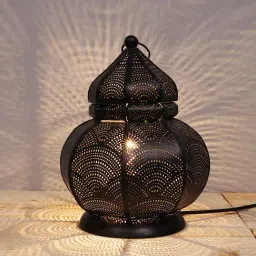 Homesake Turkish Moroccan Decorative Bronze Antique Bohemian Mosaic Table Lamp-45