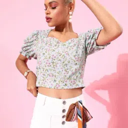 Marie Claire Grey Floral Print Top-picture-15