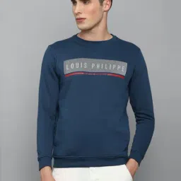Louis Philippe Sport Blue Regular Fit Printed SweatShirt-picture-18