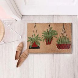 Saral Home Pots Beige Polypropylene Antiskid & Washable Bath Mat-image-94