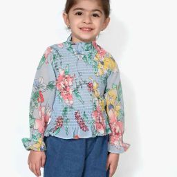 Lilpicks Kids Blue Printed Full Sleeves Top-image-50