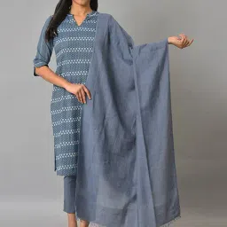 Aurelia Grey Cotton Woven Pattern Dupatta-picture-33