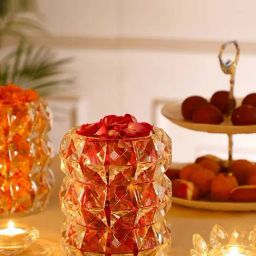 INV Home Clear Crystal Glass Vernis Candle Holder-9