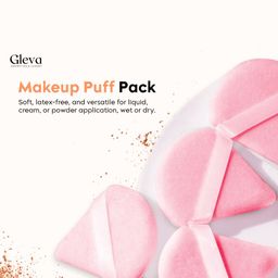 Gleva Set Of 2 Triangular Makeup Puff- Light Pink image 1