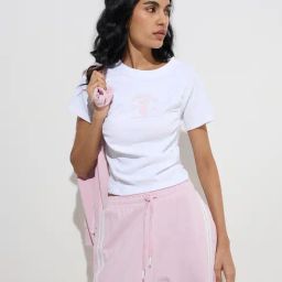 Studiofit by Westside White Text Design Cotton T-Shirt-image-81
