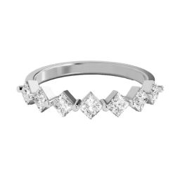Sparkles 14k (585) White Gold 7 Stone Lab Grown Diamond for Women-image-81