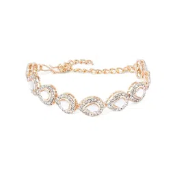 Zaveri Pearls Gold Tone Dazzling Kundan & Austrian Diamond Ethnic Bracelet-ZPFK16498 image 3