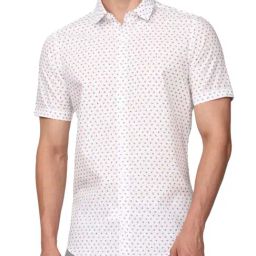 Simon Carter London White Printed Slim Fit Shirt-image-51