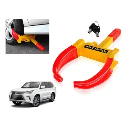Auto Pearl Claw Type Adjustable Anti Theft Yellow, Red Wheel Clamp Lock for Lexus Lexus GX-image-67