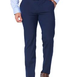 Raymond Blue Classic Fit Trousers-image-41