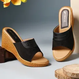Trase Women's Black Casual Wedges-image-36