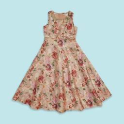 Akkriti by Pantaloons Kids Peach Floral Print Dress-picture-35