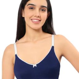 Amante Blue Cotton T-Shirt Bra-picture-30