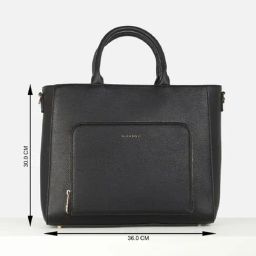 Allen Solly Black Textured Free Size Sling Handbag image 4