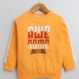 Bumzee Boys Orange Printed Full Sleeves Sweatshirt-picture-21