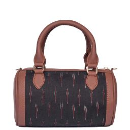 ZOUK Black Printed Medium Handbag image 3