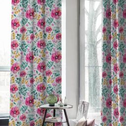 SPACES DRAPE STORY Elegent Multicolor Polyester 9 ft Long Door Curtain - Set of 2 image 2