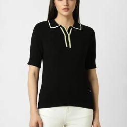 Van Heusen Black Regular Fit Polo T-Shirt-image-28