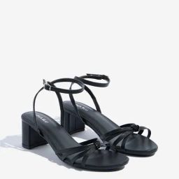 LUNA BLU by Westside Black Multi-Strap Block Sandals-image-92