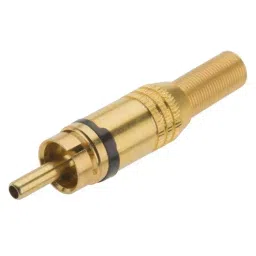 RS PRO Straight RCA Plug Cable Mount Male Black, Gold, 1103784-image-44