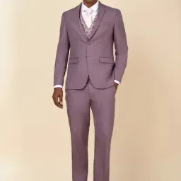Allen Solly Purple Slim Fit Three Piece Suits-image-10