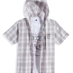 Cavio Boys Pink Cotton Chequered Shirt-image-33