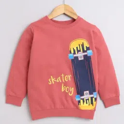 Bumzee Boys Red Printed Full Sleeves Sweatshirt-picture-30