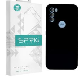 Sprig Liquid Silicone Back Cover for Motorola G71 (Black)-image-80