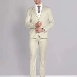 AD by Arvind Beige Regular Fit Three Piece Suit-image-39