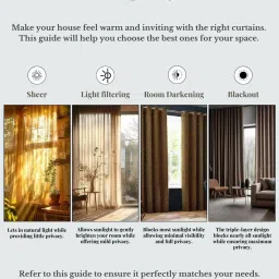 DDecor Printed Multicolor Polyester 5 ft Window Curtain image 4