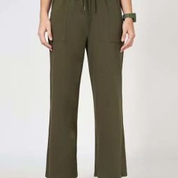Ajile by Pantaloons Olive Cotton Pants-image-38