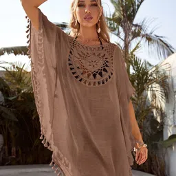 Oh Rare Self Design Swim Cover Up Dress-image-76