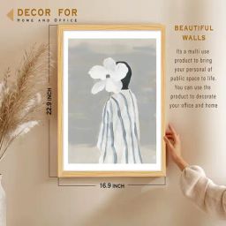 Art Street Boho Woman White Flower Painting-19