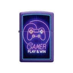 Zippo Purple Gamer Design Brass Windproof Pocket Lighter-9