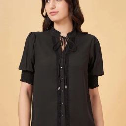 Annabelle by Pantaloons Black Plain Top-image-29