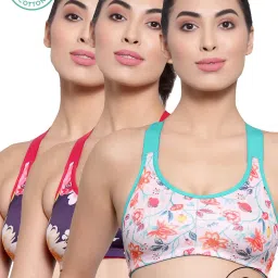 Inner Sense Multicolor Floral Print Full Coverage Bra - Pack of 3 image 1