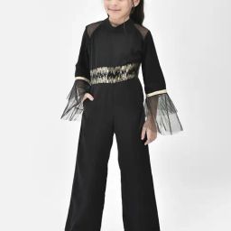 Eavan Kids Black Embellished Full Sleeves Jumpsuit-image-86