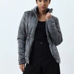 LOV by Westside Grey Quilted Puffer Jacket-image-40