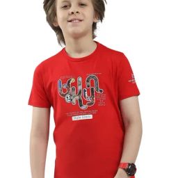 Monte Carlo Boys Red Printed T-Shirt-image-43