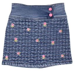 Cutecumber Girls Blue Denim Regular Fit Skirts-picture-19