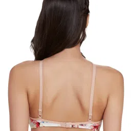 Inner Sense Peach Floral Print Half Coverage Bralette - Pack of 3 image 2